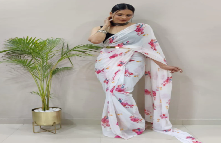 The Timeless Charm of Floral Printed Sarees, Gold Rudraksha Bracelets, and Ethnic Wear for Women